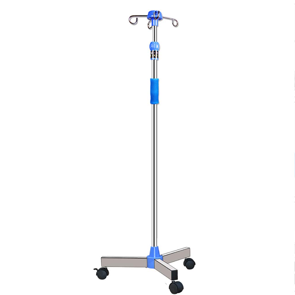 Portable IV Stand with Adjustable Height - Stainless Steel Drip Pole for Home Care, Hospitals & Clinics - Ideal for Elderly Patients & Medical Use