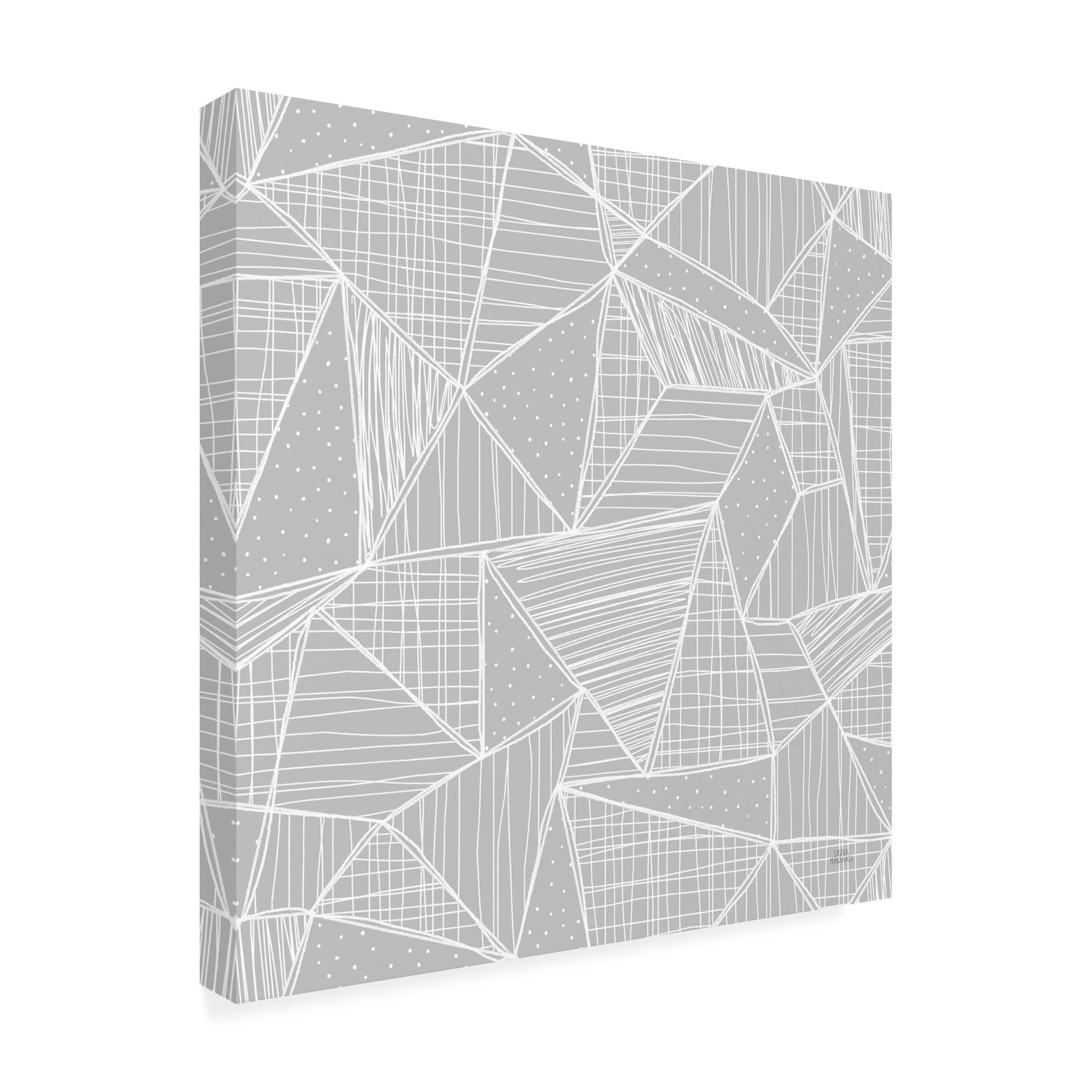 Laura Marshall 'Spring Blooms Pattern XD' Floral Canvas Wall Art - Modern Botanical Home Decor for Living Room, Bedroom & Office