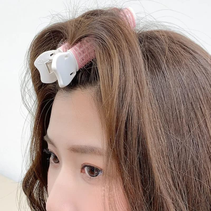 2 Pcs Heatless Hair Rollers with 2 Pcs Crystal Crocodile Clips - Volumizing Root Curlers for Women - DIY Hair Styling Tools for Long & Short Hair - Perfect for Home, Salon, and Party Hairstyles