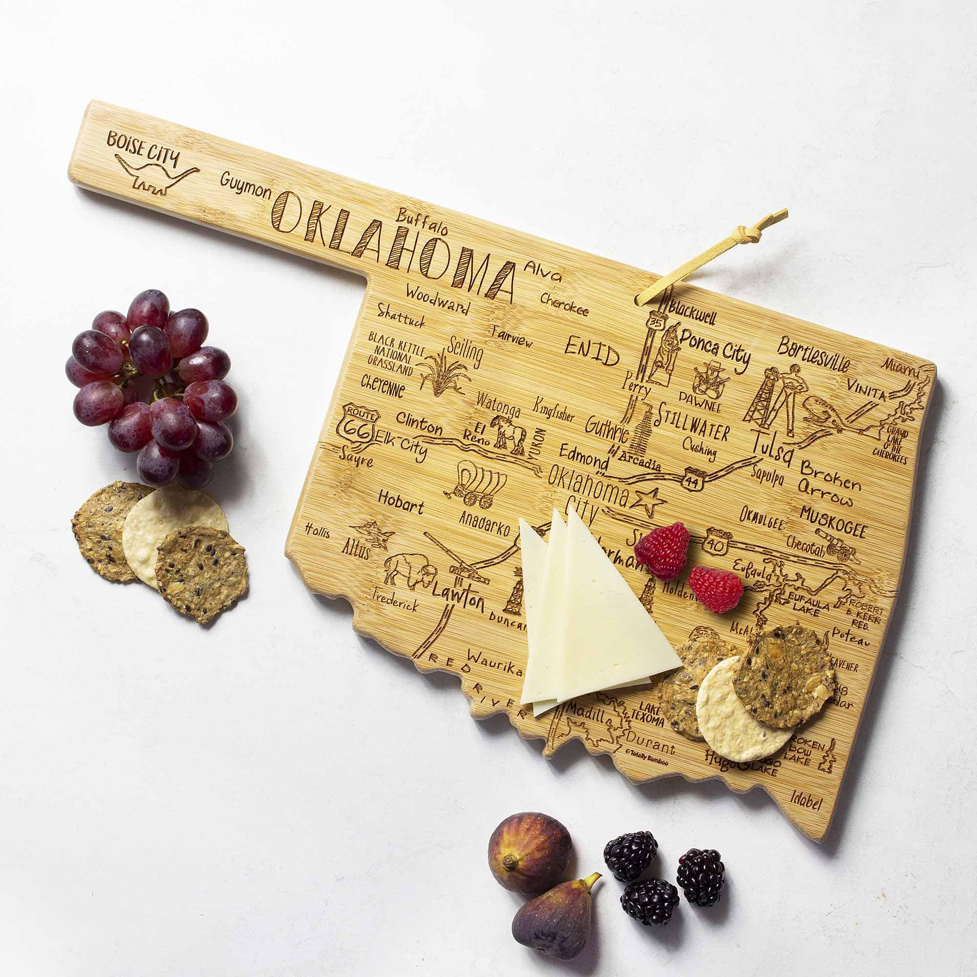 Premium Oklahoma-Themed Wooden Cutting Board - 16.75