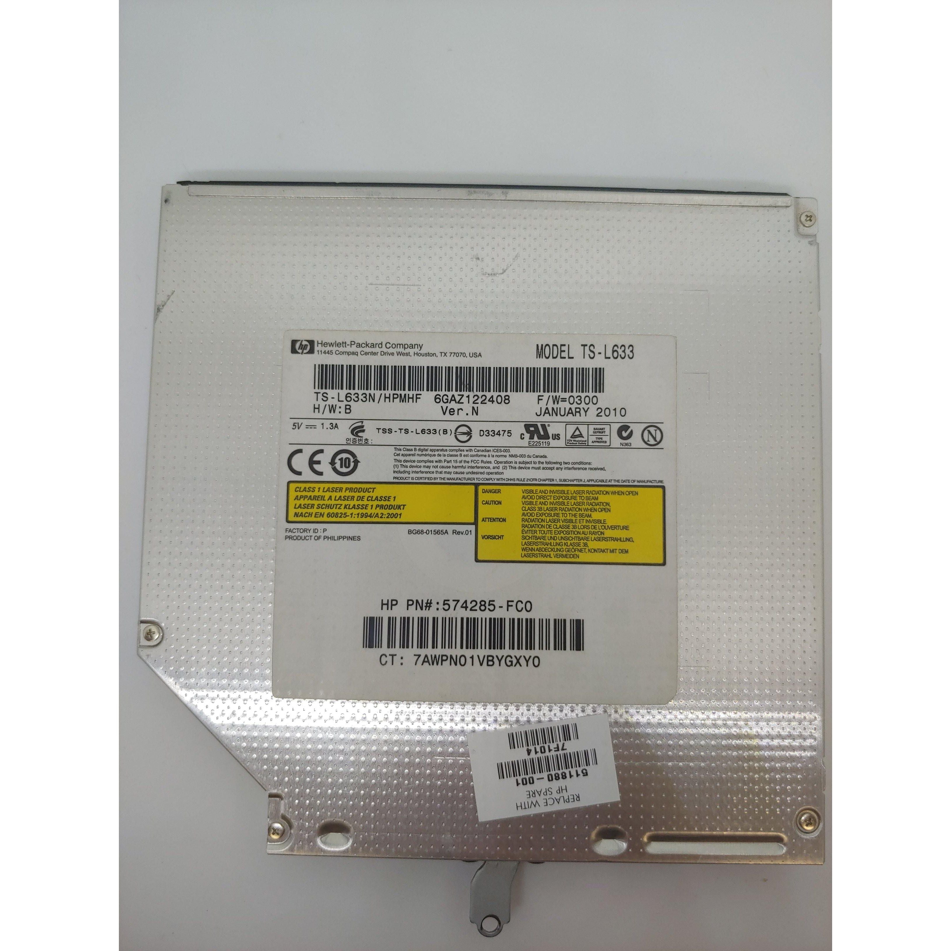 HP DVD±RW RW DL Optical Drive for Laptop - Compatible with TS-L633 & TS-L633N Models (HPMHF) - Perfect for Data Backup, Media Playback & Disc Burning