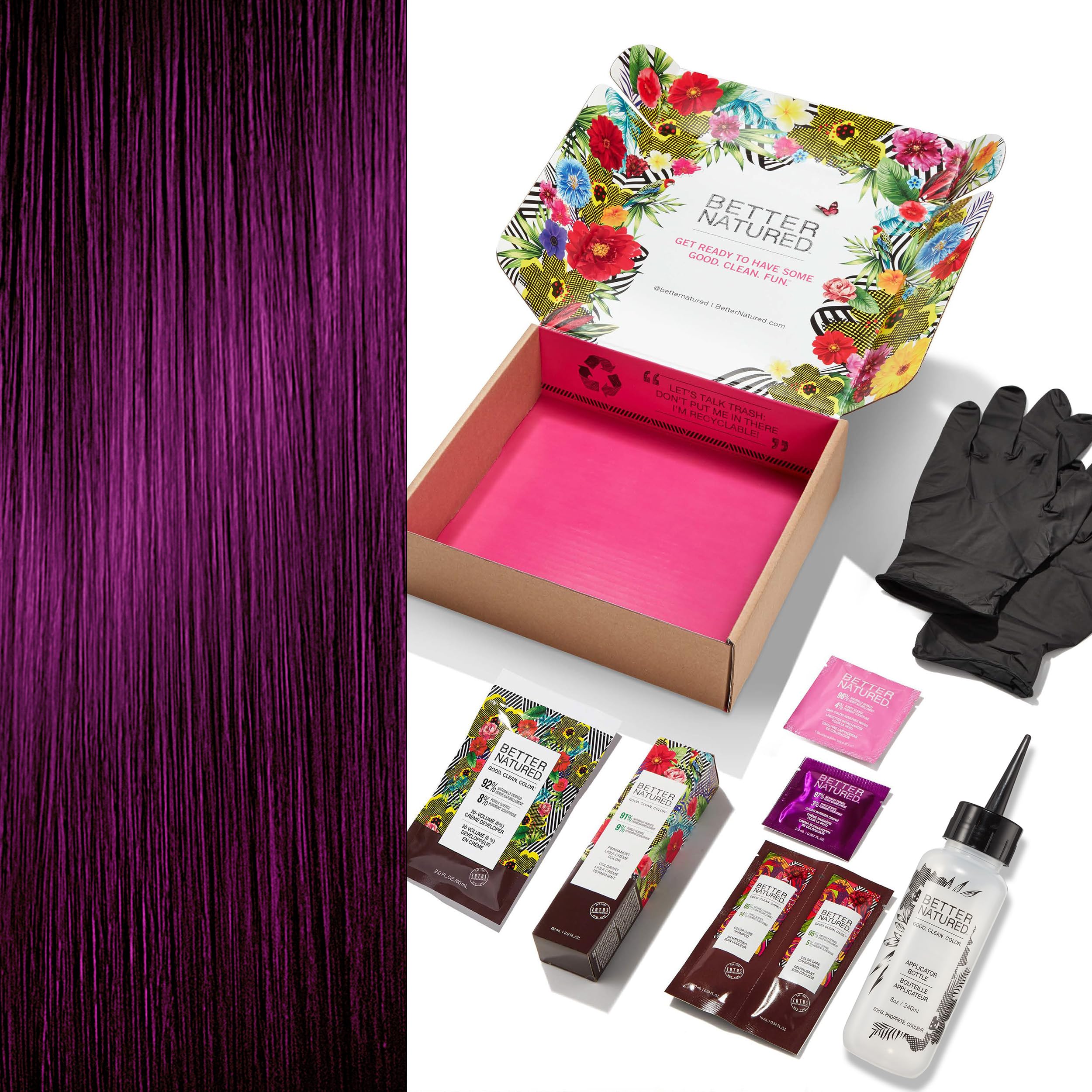 4VV Medium Intense Violet Permanent Hair Dye Kit - Professional Salon Quality Hair Color with Developer, Barrier Cream, Gloves, Wipes, Shampoo & Conditioner - Long Lasting Vibrant Color Up to 8 Weeks - Perfect for Brunettes Wanting Bold Violet Highlights or Full Coverage Color at Home