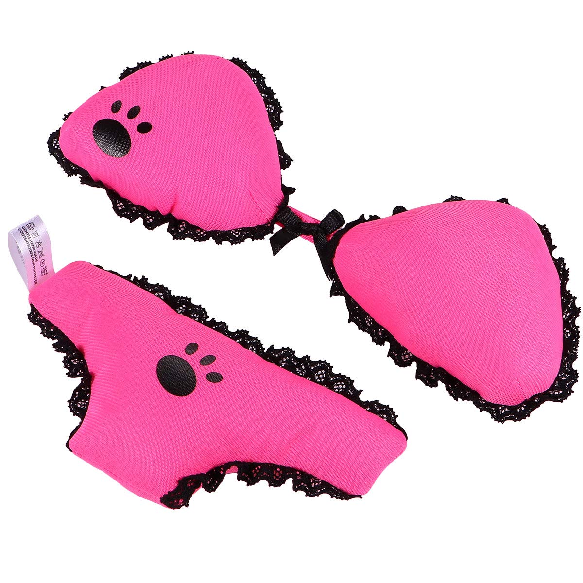 2pcs Dog Bikini Plush Toy with Squeaker & Crinkle Sound - Interactive Pet Chew Toy for Puppy Teething, Training & Play - Fun Dog & Cat Toys for Indoor/Outdoor Playtime & Bonding