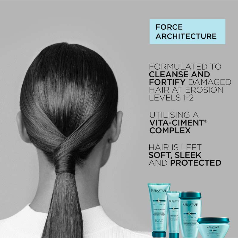 Kérastase Resistance Resurfacing Heat Protectant Milk - Strengthening & Repairing Hair Treatment for Damaged Hair - Perfect for Blow Drying, Styling & Heat Tools Protection