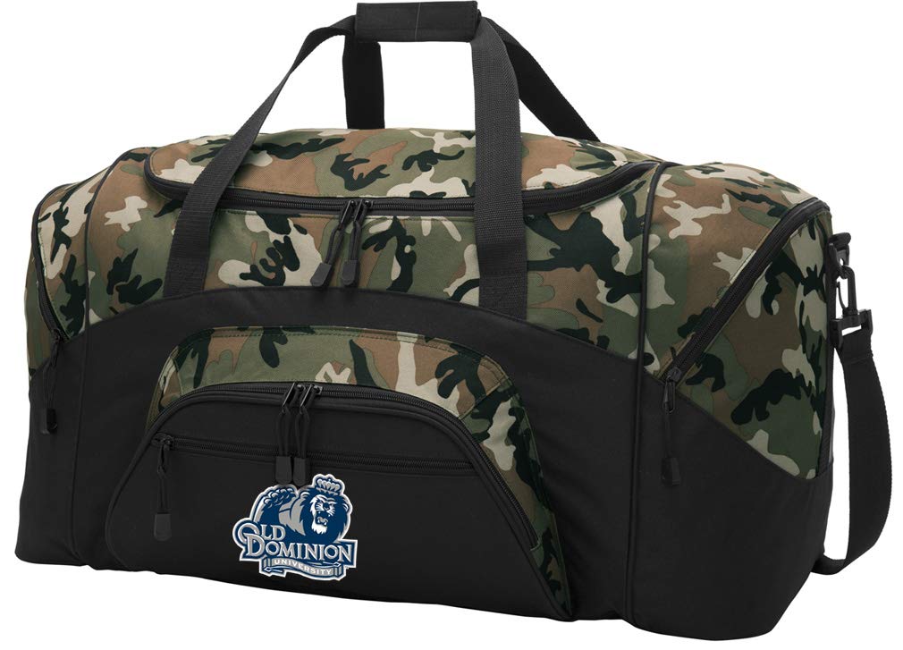 ODU Camo Large Duffel Bag - Old Dominion University Duffle Luggage for Men, Travel & Gym Bag - Perfect Gift for Him, College Students & Alumni (Military Green)