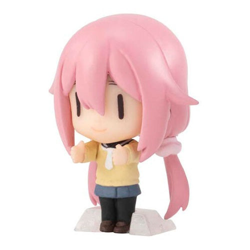 Laid Back Camp Narabundesu Bandai 1 Inch Mini Figure - Cute Anime Collectible for Desk Decor, Gift for Fans, and Camping Enthusiasts