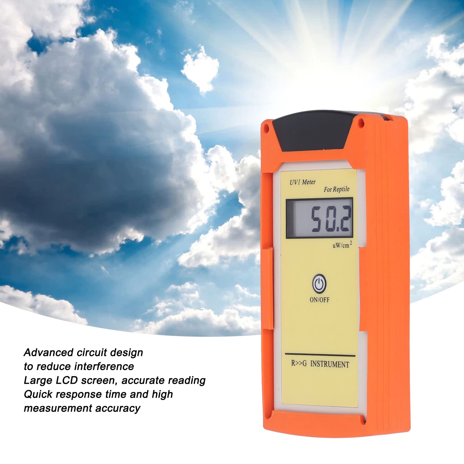 High Accuracy Digital UV Index Meter with LCD Display - Portable UVI Tester for Sun Protection, Outdoor Activities & Skin Care - Solar Ultraviolet Detector for Beach, Hiking, Gardening & Sun Safety