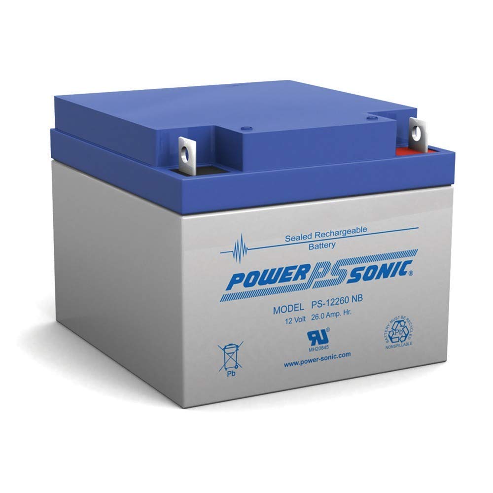 Power Sonic 12V 26Ah Sealed Lead Acid (SLA) Replacement Battery for Hubbell MF12240 - Perfect for UPS Backup, Emergency Lighting, and Security Systems