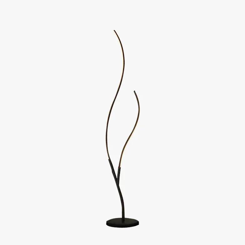 Modern White Double Tube Streamlined Floor Lamp - Adjustable Brightness for Living Room, Bedroom & Office - Energy Efficient LED Lighting for Home Decor