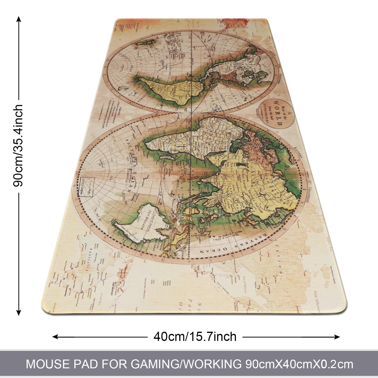 XXL Professional Gaming Mouse Pad - Extra Large Computer Desk Mat (35.4x15.7x0.1 Inches) with Non-Slip Rubber Base - Perfect for PC Gaming, Office Work & Home Use