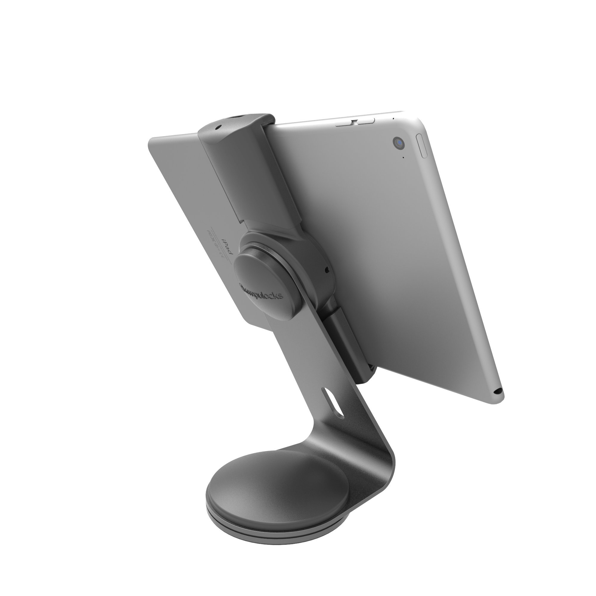 Maclocks UCLGSTDS Cling 2.0 Universal Tablet Security Stand Holder for 7-13 Inch iPads & Android Tablets (Silver) - Secure Display for Retail Stores, Restaurants & Offices