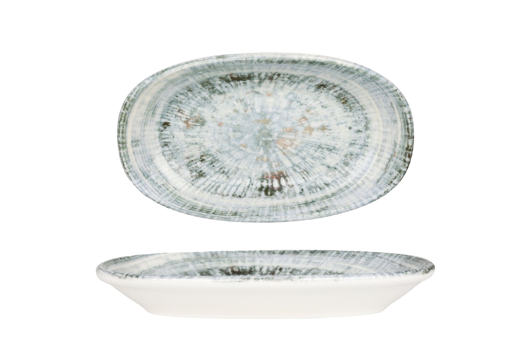 Odette Elegant Ceramic Service Plate 19x11 cm - Perfect for Fine Dining, Buffet Serving & Home Decor