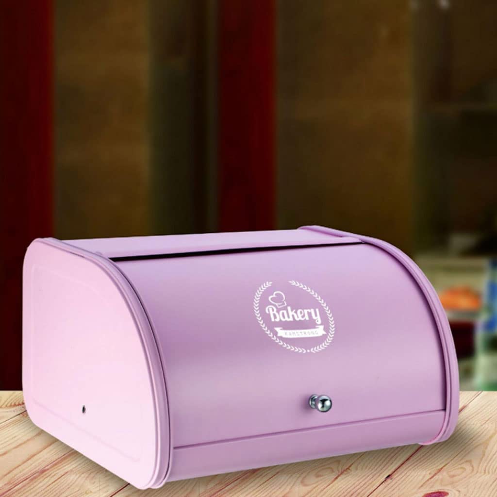 POCHY Classic Roll Top Bread Box - Large Capacity Food Storage Container for Bread, Buns & Pastries | Perfect for Kitchen Countertop, Pantry & Dining Table Organization