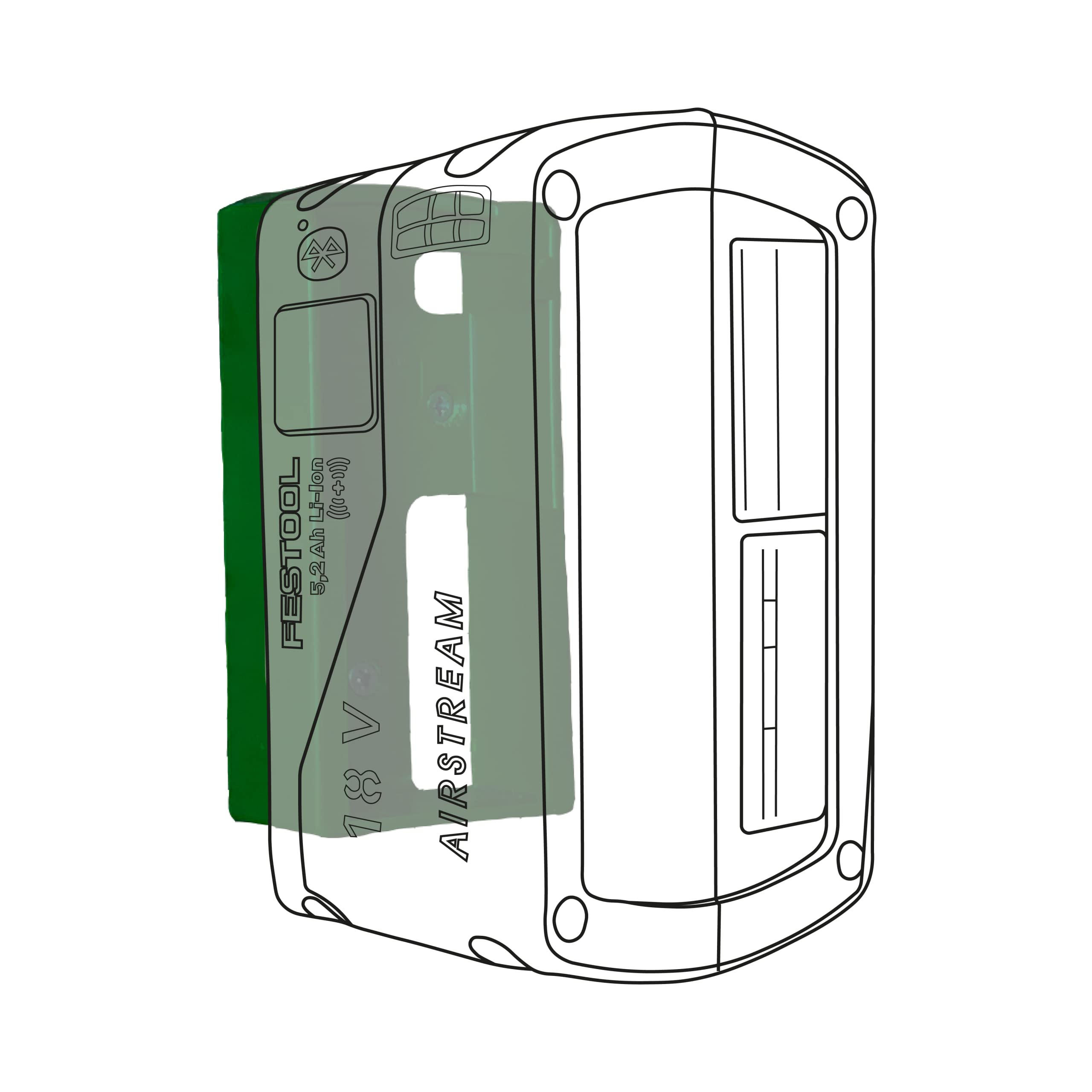 StealthMounts 6-Pack Power Tool Battery Holders - Secure Cordless Battery Mounts & Organizers for Festool, DeWalt, Milwaukee Tools | Workshop & Garage Storage Solution