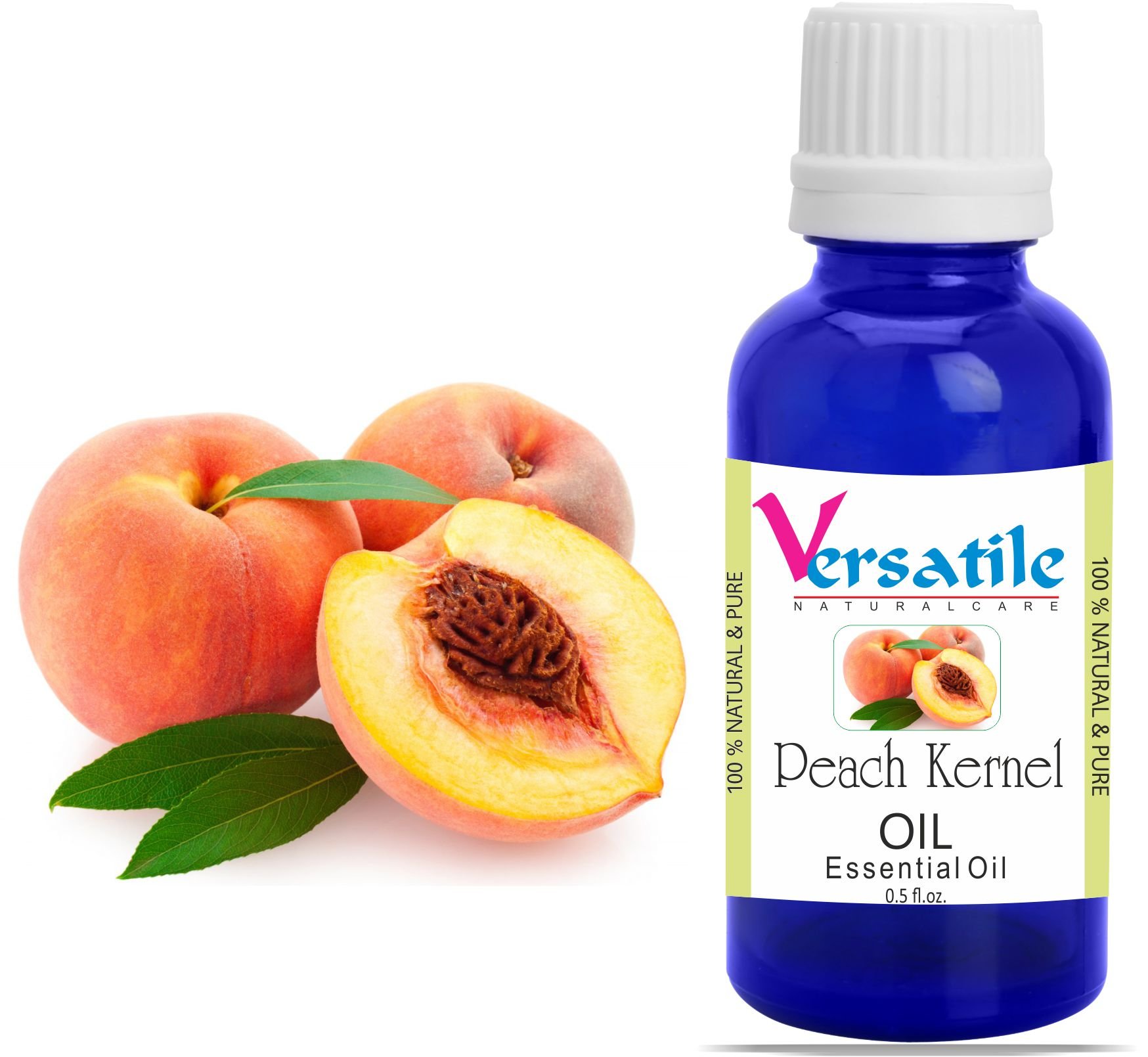 100% Pure Natural Peach Kernel Oil - Essential Oil for Aromatherapy, Skin Care & Massage (3ml to 1000ml) | Perfect for Diffusers, DIY Beauty Products & Relaxation Therapy