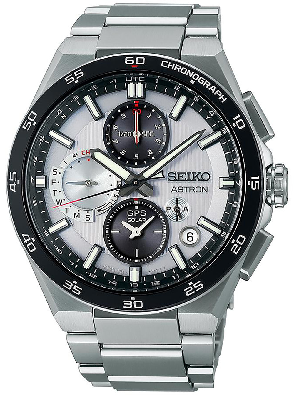 SEIKO ASTRON NEXTER GPS Solar Chronograph Watch - 5X Satellite Sync, Silver Night Dial, Made in Japan (Model SBXC153/SSH153) | Luxury Men's Watch for Business, Travel & Outdoor Adventures
