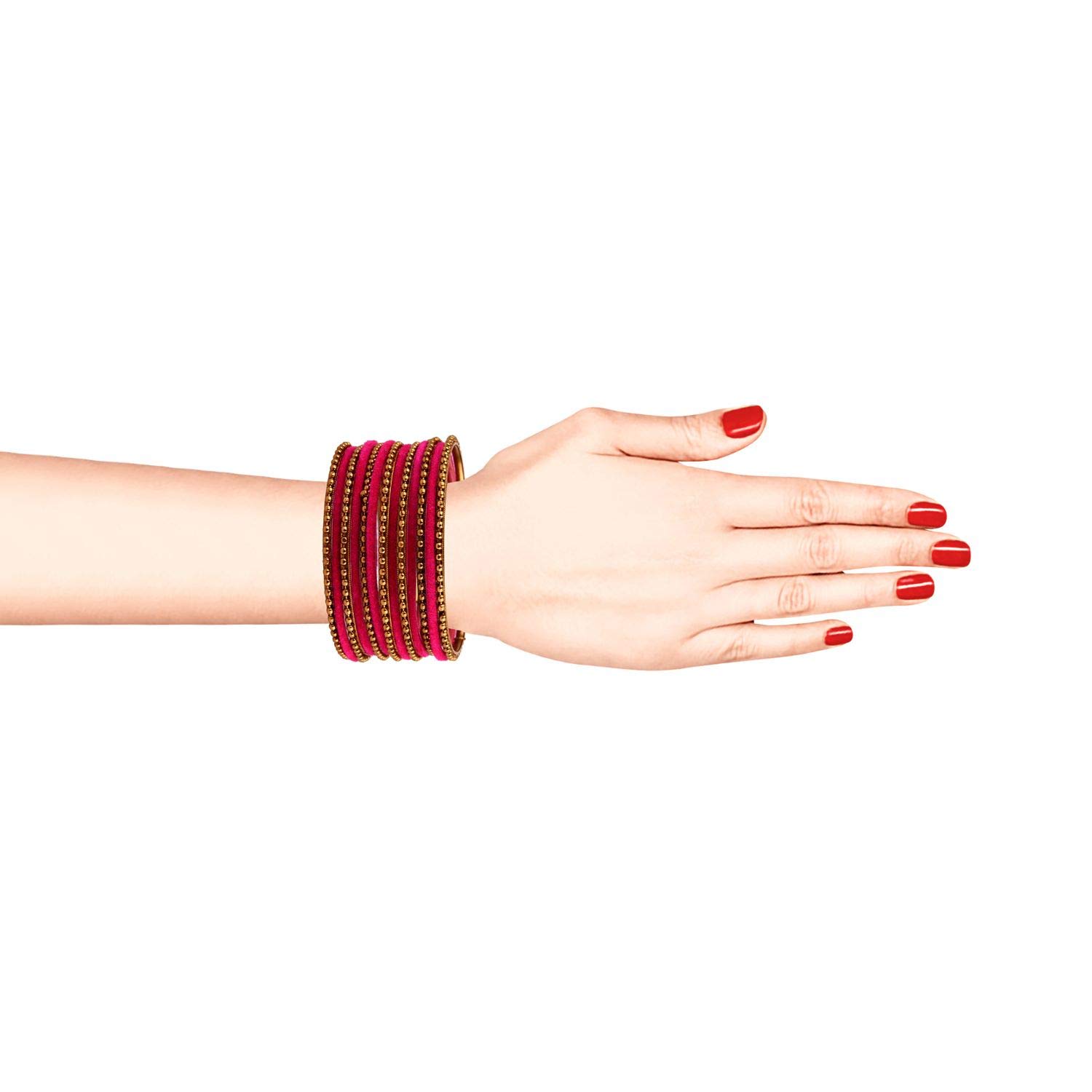 Elegant Indian Oxidized Jewelry Set for Women - Boho Velvet Bangles & Bracelets for Navratri, Festivals & Boho Fashion | Perfect for Weddings, Parties & Ethnic Outfits