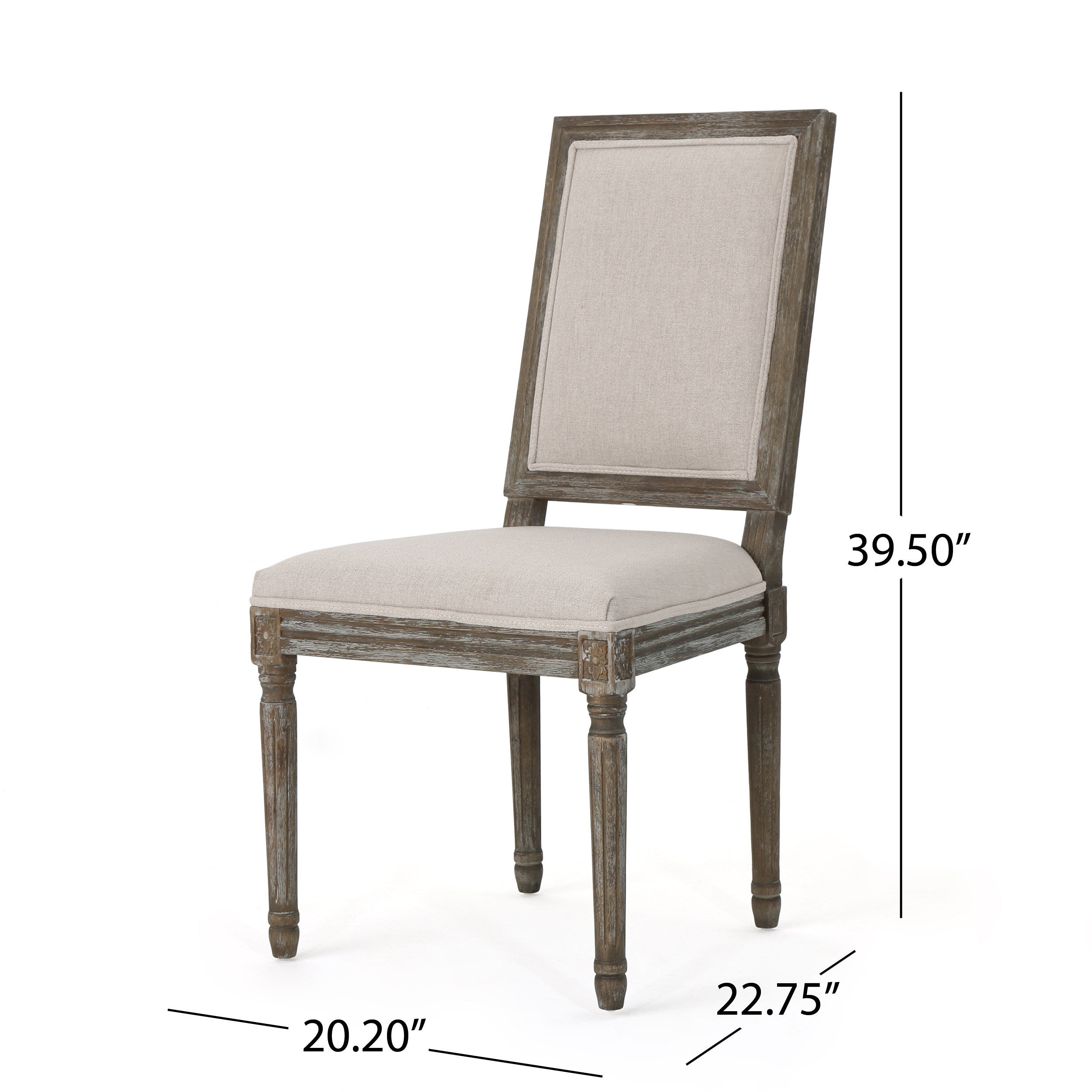Modern Dining Chair Set of 1 - Sturdy Wooden Kitchen Chair with Cushion - Comfortable & Stylish for Home, Restaurant, or Office Use