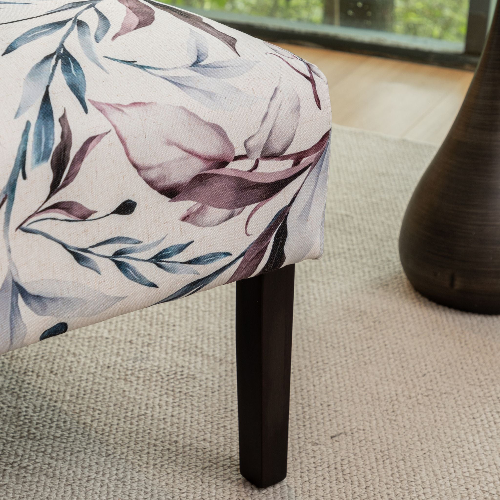 Modern Capa Fabric Armless Accent Chair by Roundhill Furniture - Stylish Contemporary Living Room Seating for Home Office, Lounge & Reading Nook