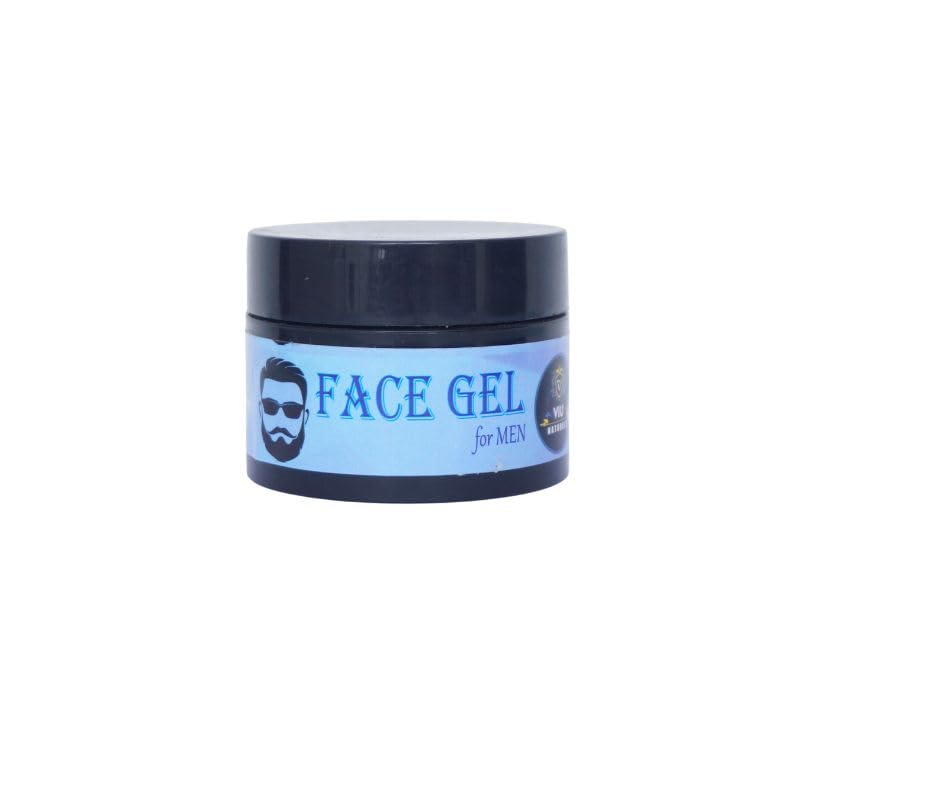 VIU Naturals Men's Revitalizing Face Gel - Hydrating & Energizing Skincare for Glowing Clean Skin | Removes D-Tan & Impurities | Perfect for Daily Skincare Routine & Post-Shave Recovery