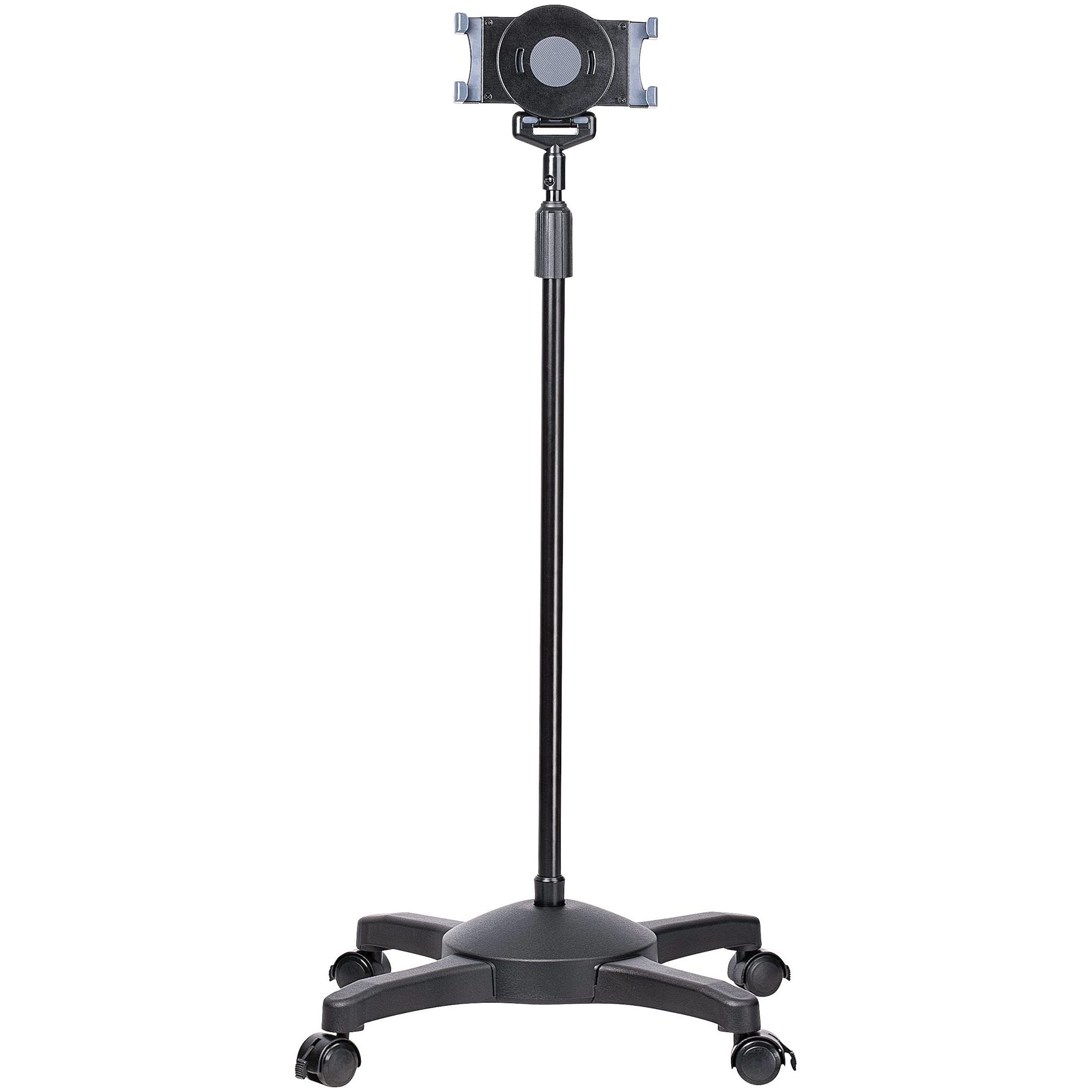 **StarTech.com Adjustable Rolling Tablet Stand with Lockable Wheels - Universal Floor Stand for 7 to 11 inch Tablets - Detachable Holder for iPad, Samsung, Fire HD - Perfect for Retail, Restaurants & Classrooms**