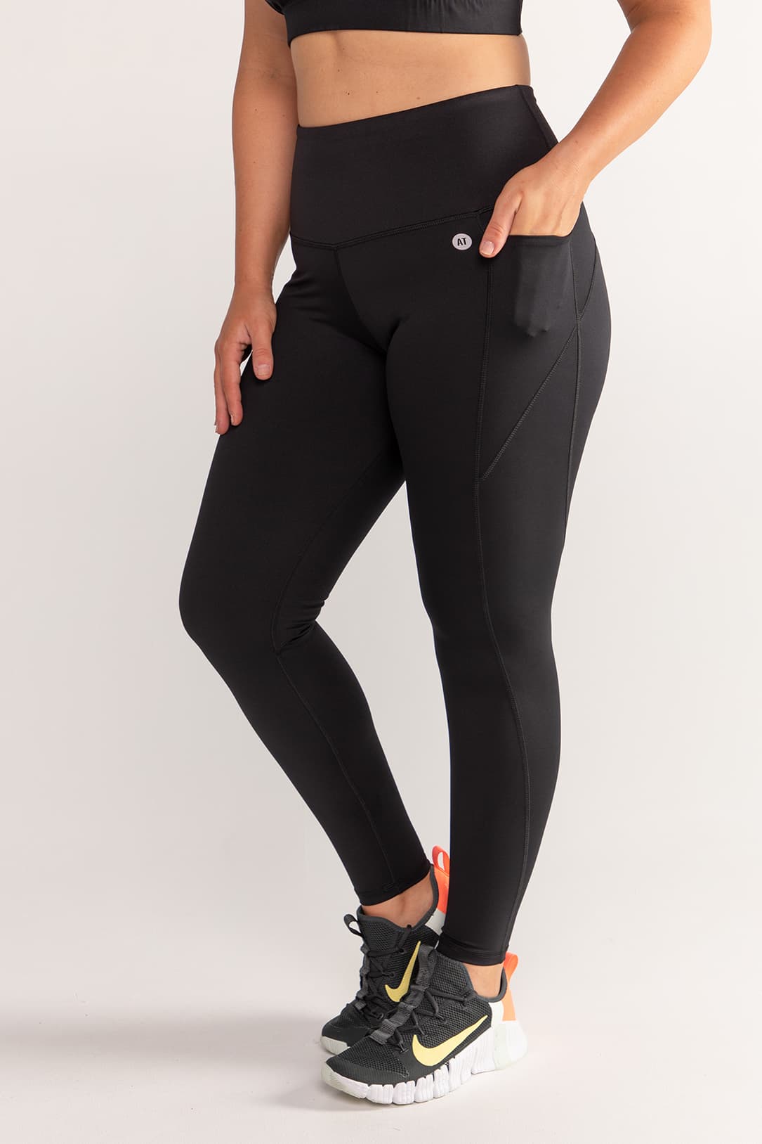 High Waist Training Pocket Move Leggings for Women - Black | Yoga, Running, Gym & Workout Activewear