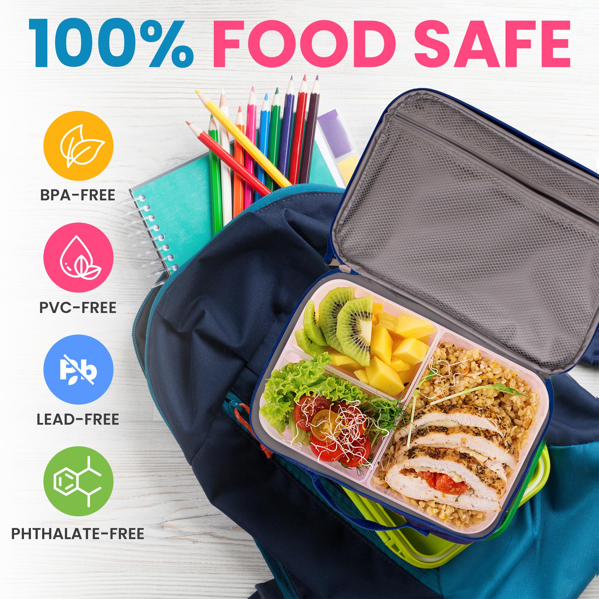 Zulay Premium Insulated Lunch Bag - BPA Free, Leak Proof & Thermal Insulation for Work, School & Picnics | Portable Cooler for Meals & Drinks