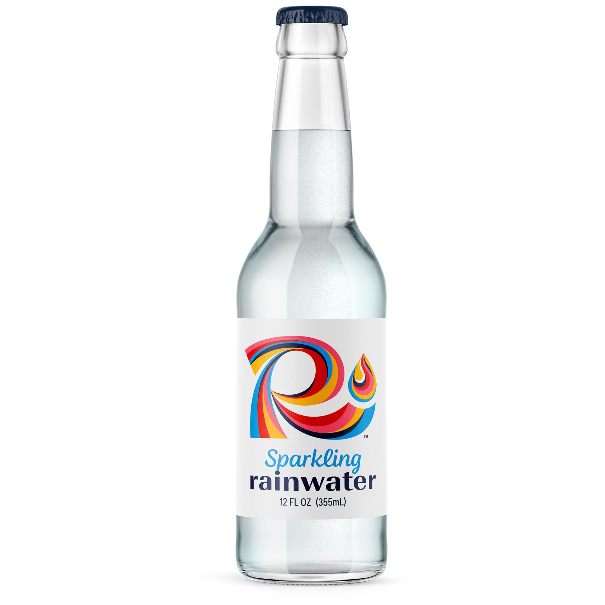 Richard's Sparkling Rainwater - Pure Unflavored Carbonated Mineral Water in 12oz Glass Bottles (Pack of 1) | Premium Hydration for Home, Office & Special Occasions