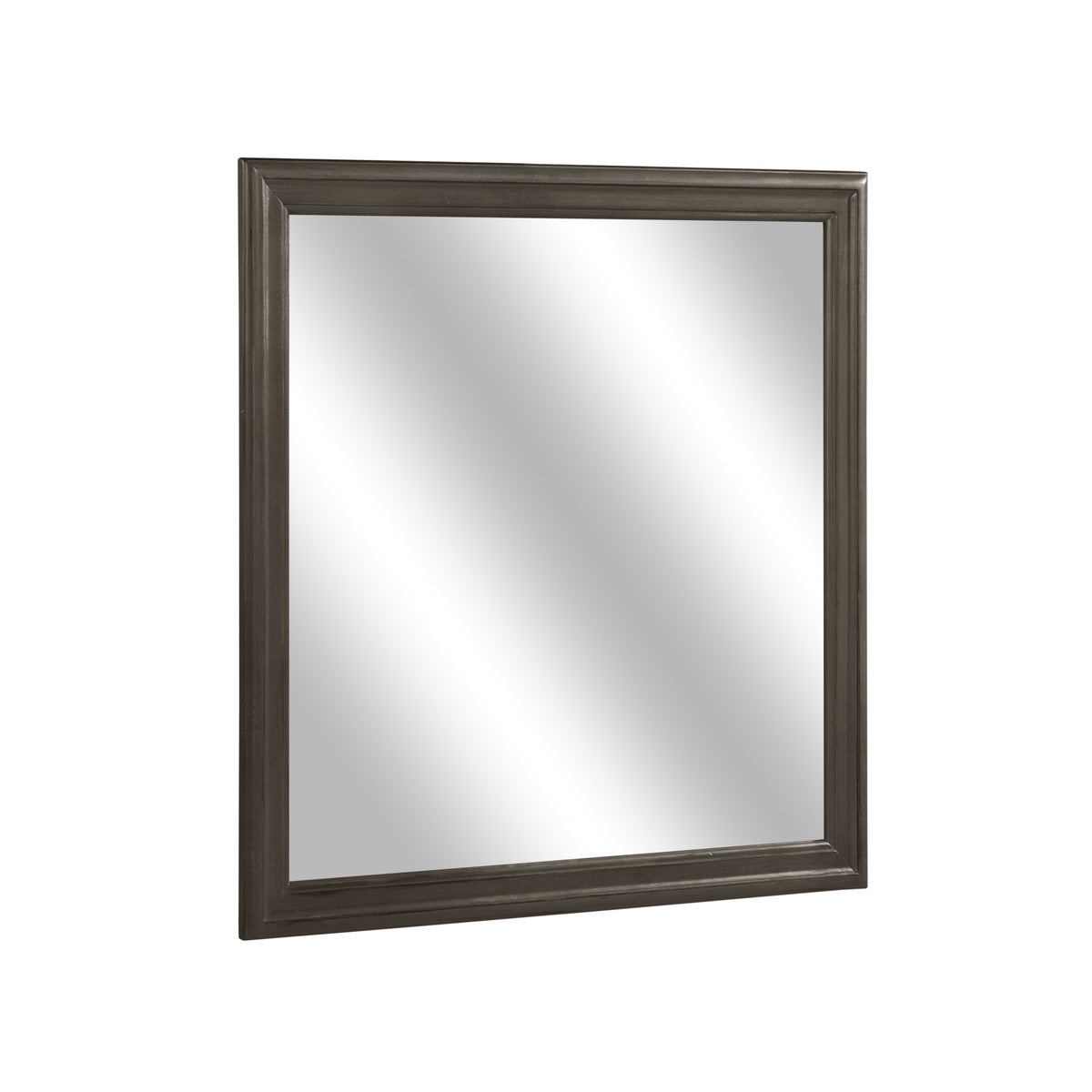 Coastal Grey Wall Mirror - Modern Round Framed Mirror for Bathroom, Bedroom & Living Room Decor - Shatterproof & Stylish Home Accent