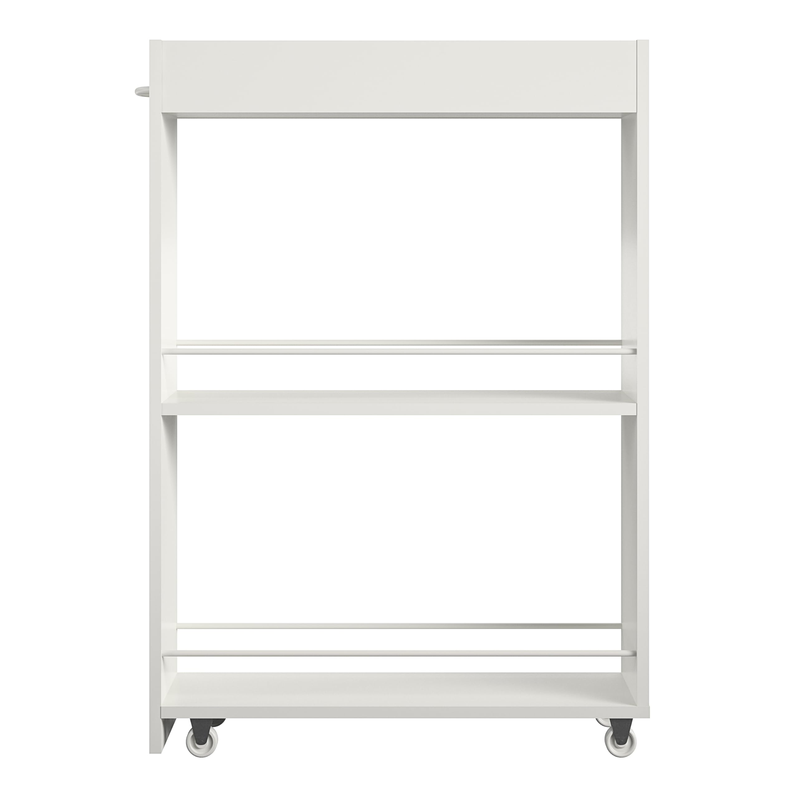 Ameriwood Home White Trestle Laundry Cart - Rolling Hamper with Wheels for Bedroom, Closet & Laundry Room Organization