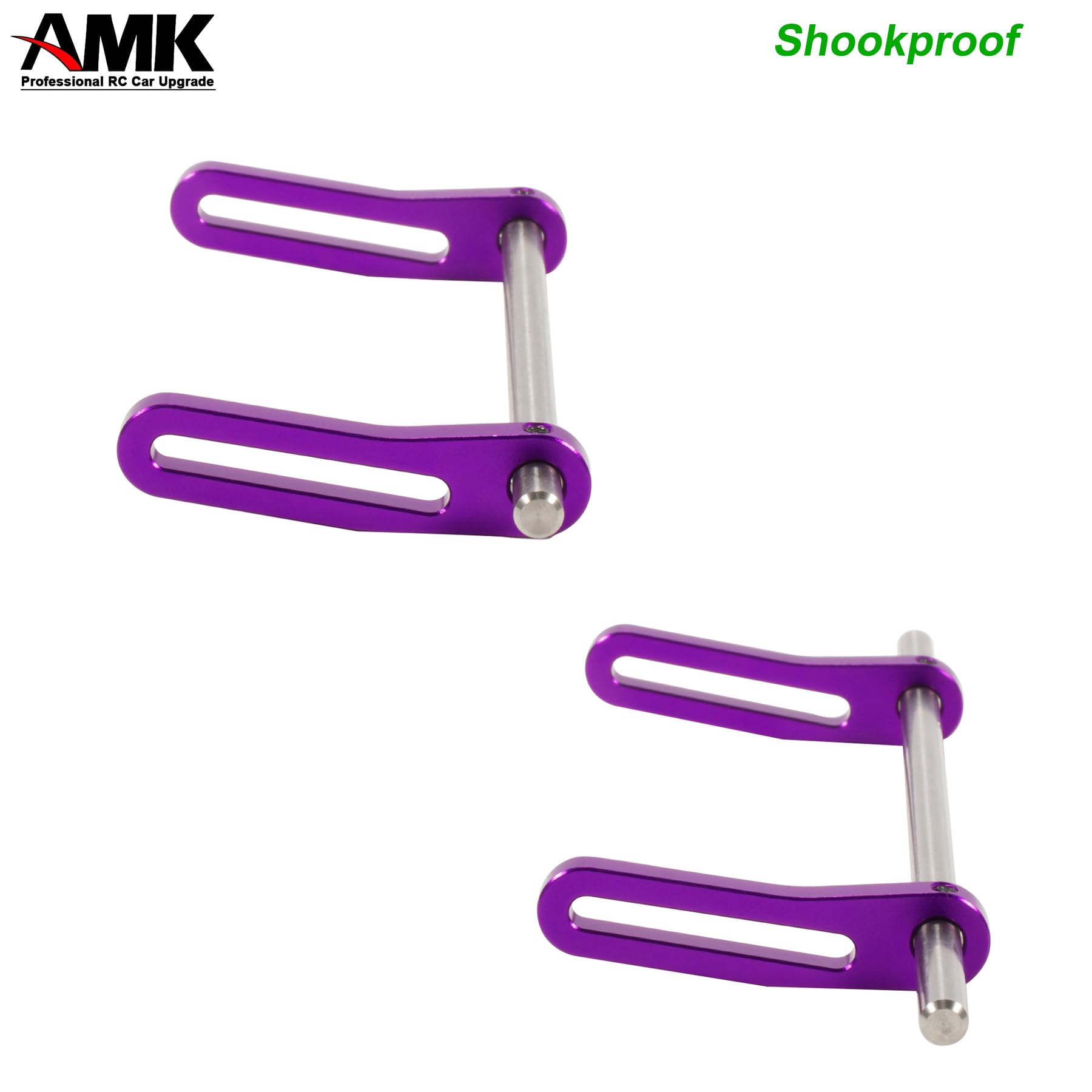 AMK Adjustable 1/10 Scale Metal Bumper Set for RC Crawler - Front & Rear Bumper Upgrade Compatible with Axial SCX10, Element Enduro Gen7/Gen8, TRX4/TRX6 - Durable Off-Road Accessories for Trail Crawling & Rock Racing (Purple)