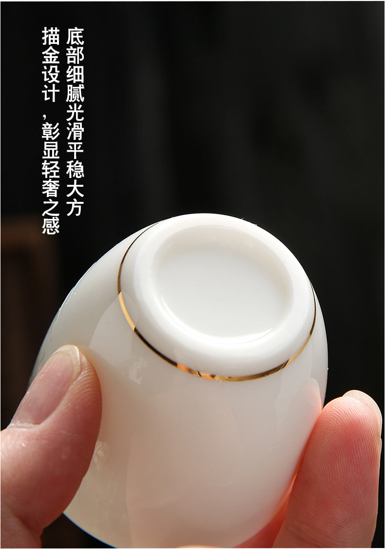 Premium White Porcelain Tasting Cups - Set of 6 Elegant Tea & Coffee Cups for Professional Tea Ceremonies, Coffee Tasting, and Home Decor