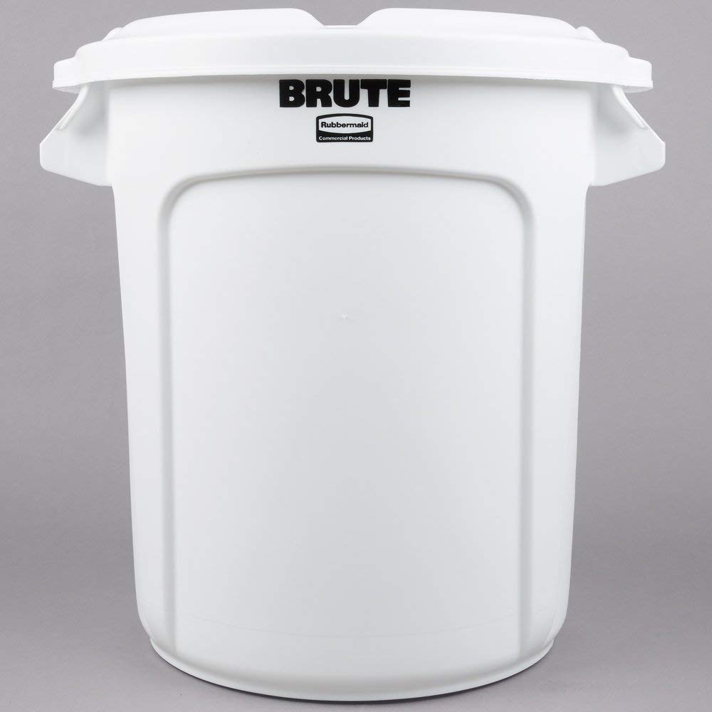 TableTop King Brute 10 Gallon White Food Storage Bin with Lid - Perfect for Restaurant Kitchen, Commercial Use, and Home Organization