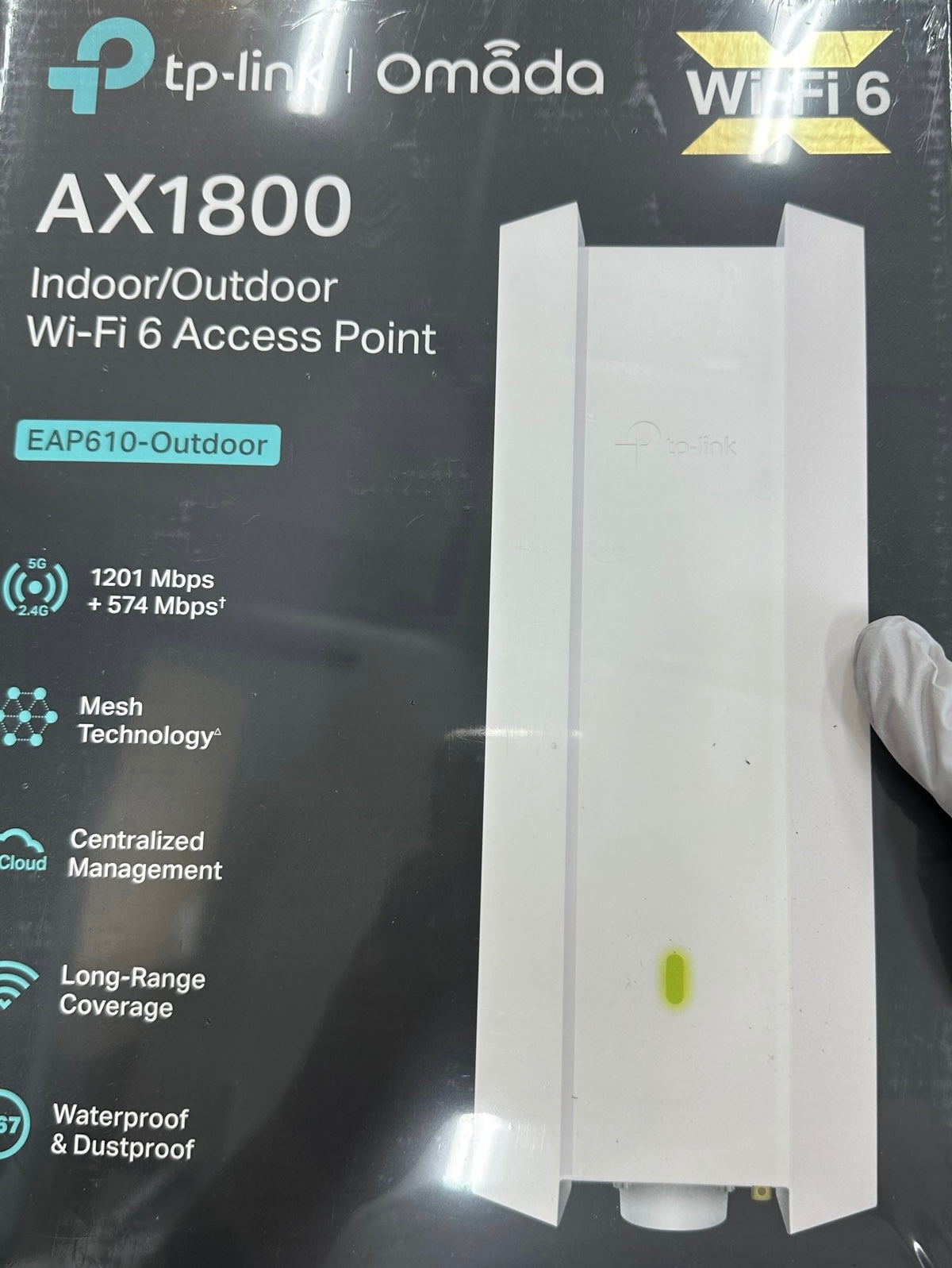 TP-Link AX1800 EAP610 Outdoor WiFi 6 Access Point | High-Speed Wireless Network for Business & Home | Weatherproof for Patio, Yard & Large Outdoor Areas