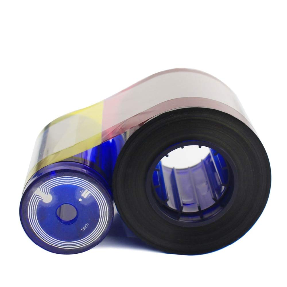 YMCKT Printer Ribbon for Datacard 535000-003 | Compatible with Datacard CP/CD Series | Includes Cleaning Card & Roller | Ideal for ID Card Printing & Office Use