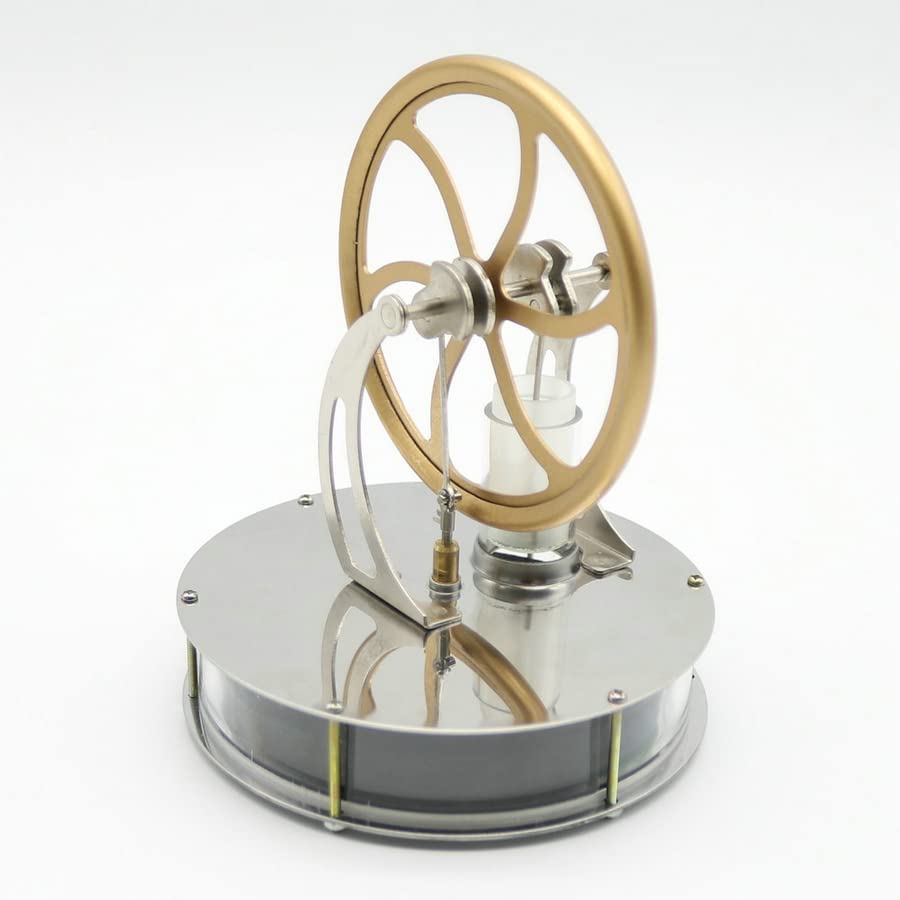 Mini Low Temperature Stirling Engine Model - Educational DIY Steam Heat Powered Motor Kit for Science Experiments & STEM Learning
