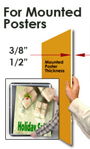 Extra Deep Poster Snap Frames 8.5x14 Inches - 1 3/4 Inch Security Profile for Mounted Graphics - Perfect for Trade Shows, Retail Displays, and Office Decor
