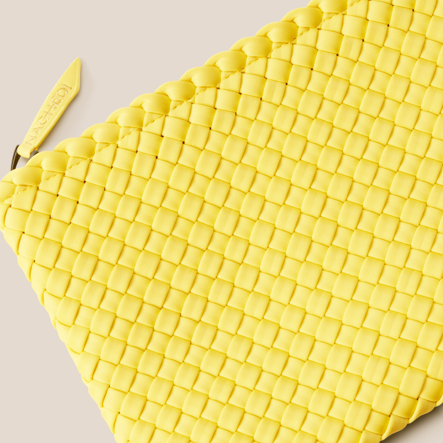 Naghedi St. Barths Citron Medium Tote Bag - Stylish Woven Beach Tote for Women, Perfect for Travel, Shopping & Summer Outings