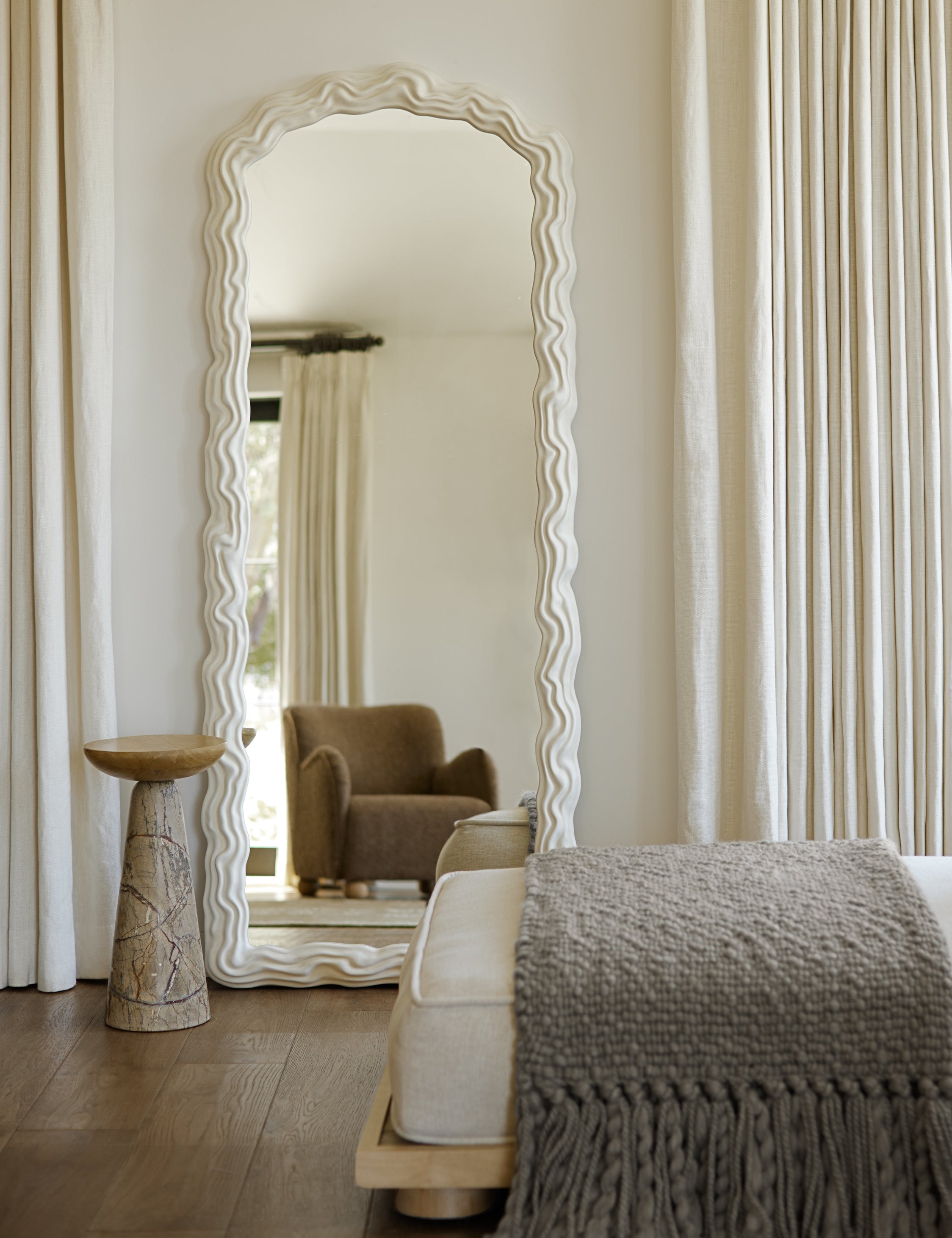 Anastasia Floor Mirror by Sarah Sherman Samuel - Full-Length Standing Mirror for Bedroom, Living Room & Dressing Room - Modern Home Decor & Vanity Mirror