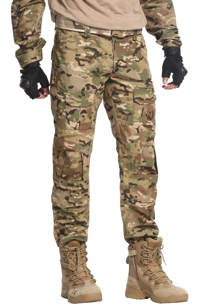 AKARMY Men's Hiking Pants - Lightweight Camo Outdoor Pants for Travel & Work | Durable Quick-Dry Tactical Pants for Camping, Hiking & Outdoor Adventures