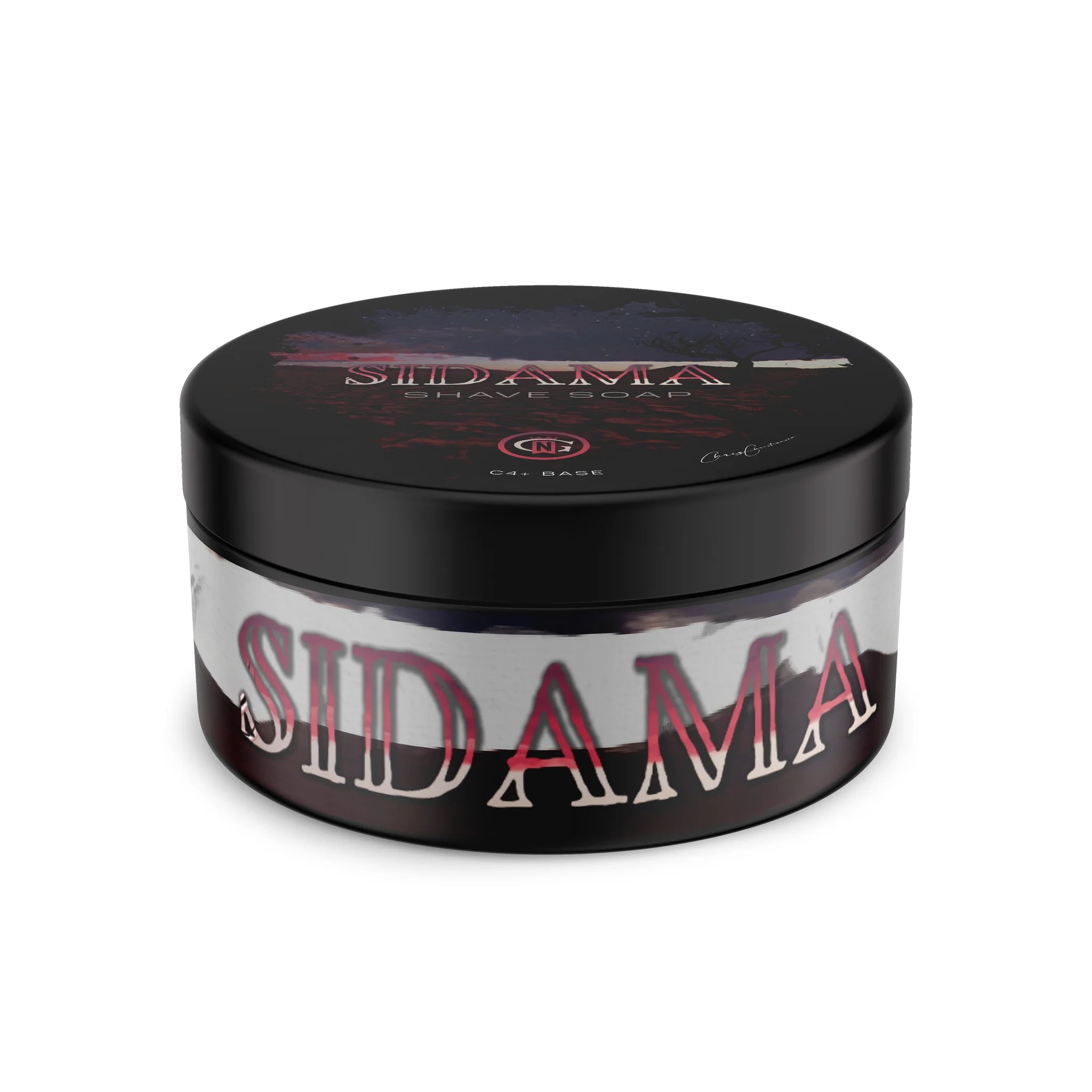 Premium SIDAMA SHAVE SOAP C4+ for Men - Natural Glycerin Shaving Soap with Shea Butter & Essential Oils - Perfect for Wet Shaving & Beard Care - Ideal for Barbershops, Home Grooming & Gift Sets