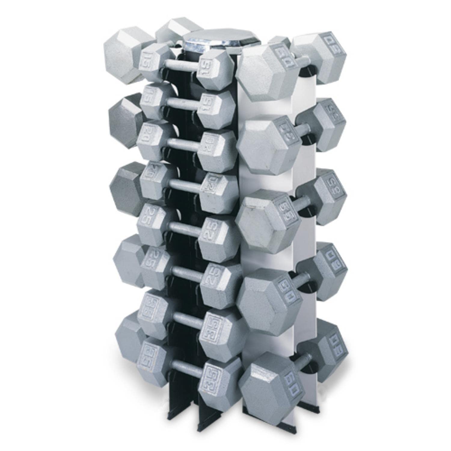 Champion 4-Sided Vertical Dumbbell Rack - Heavy Duty Weight Storage Organizer for Home Gym, CrossFit & Fitness Studio | Space-Saving Dumbbell Stand for Workout Equipment Organization
