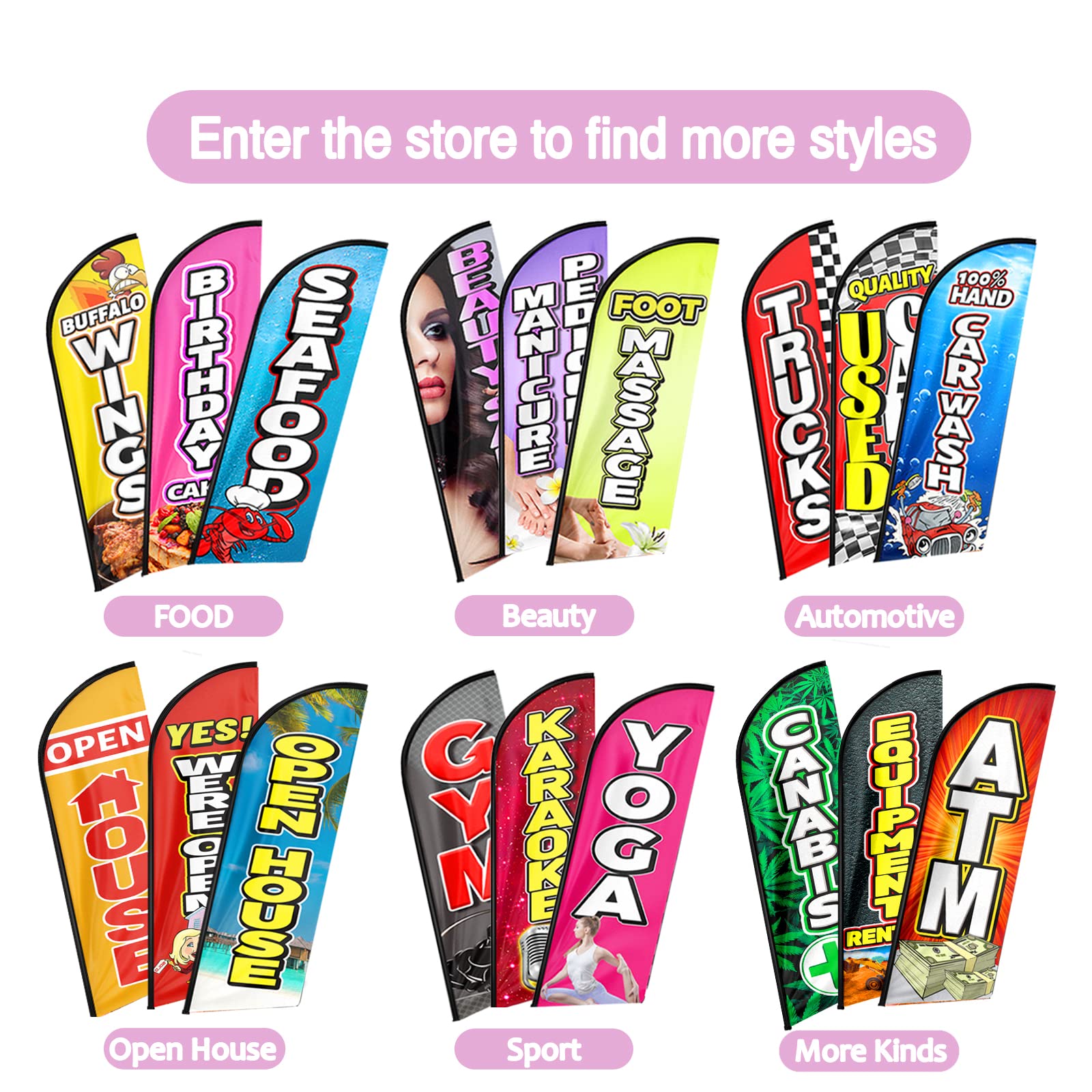 8FT Healthy Snacks Themed Feather Flag - Vibrant Polyester Advertising Swooper Flag for Business Promotion, Fade Resistant & Weatherproof (Flagpole Not Included) - Perfect for Grocery Stores, Health Food Shops, and Outdoor Events