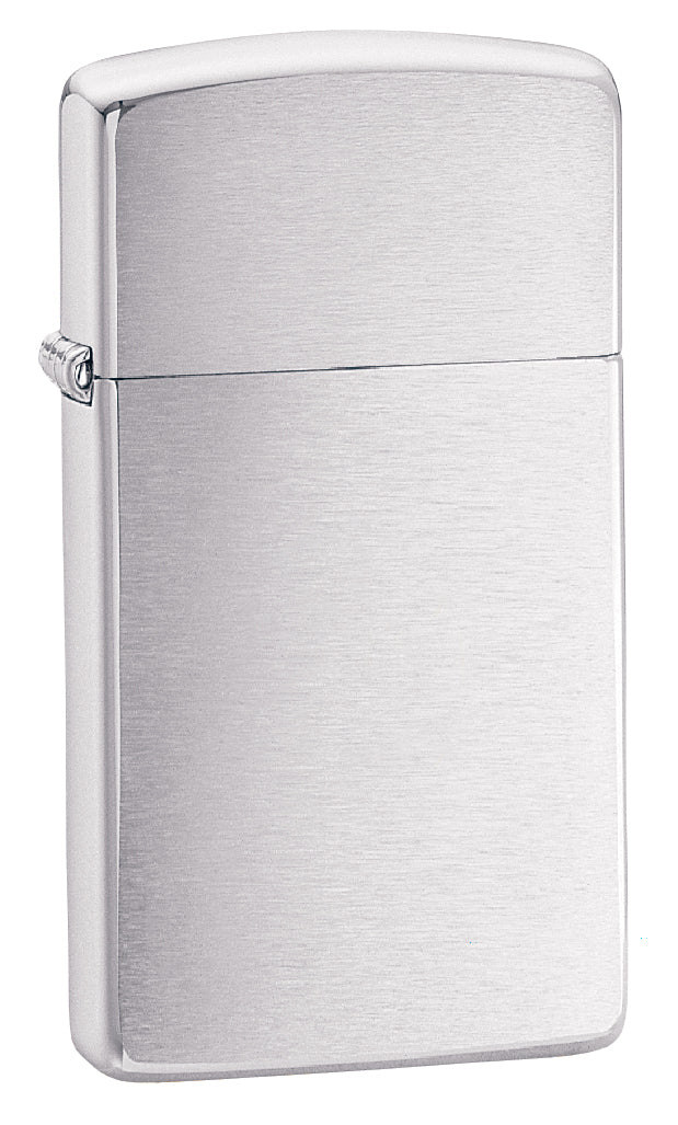 Zippo Brushed Chrome Slim Windproof Lighter - Refillable & Durable for Outdoor, Camping, Travel & Everyday Use