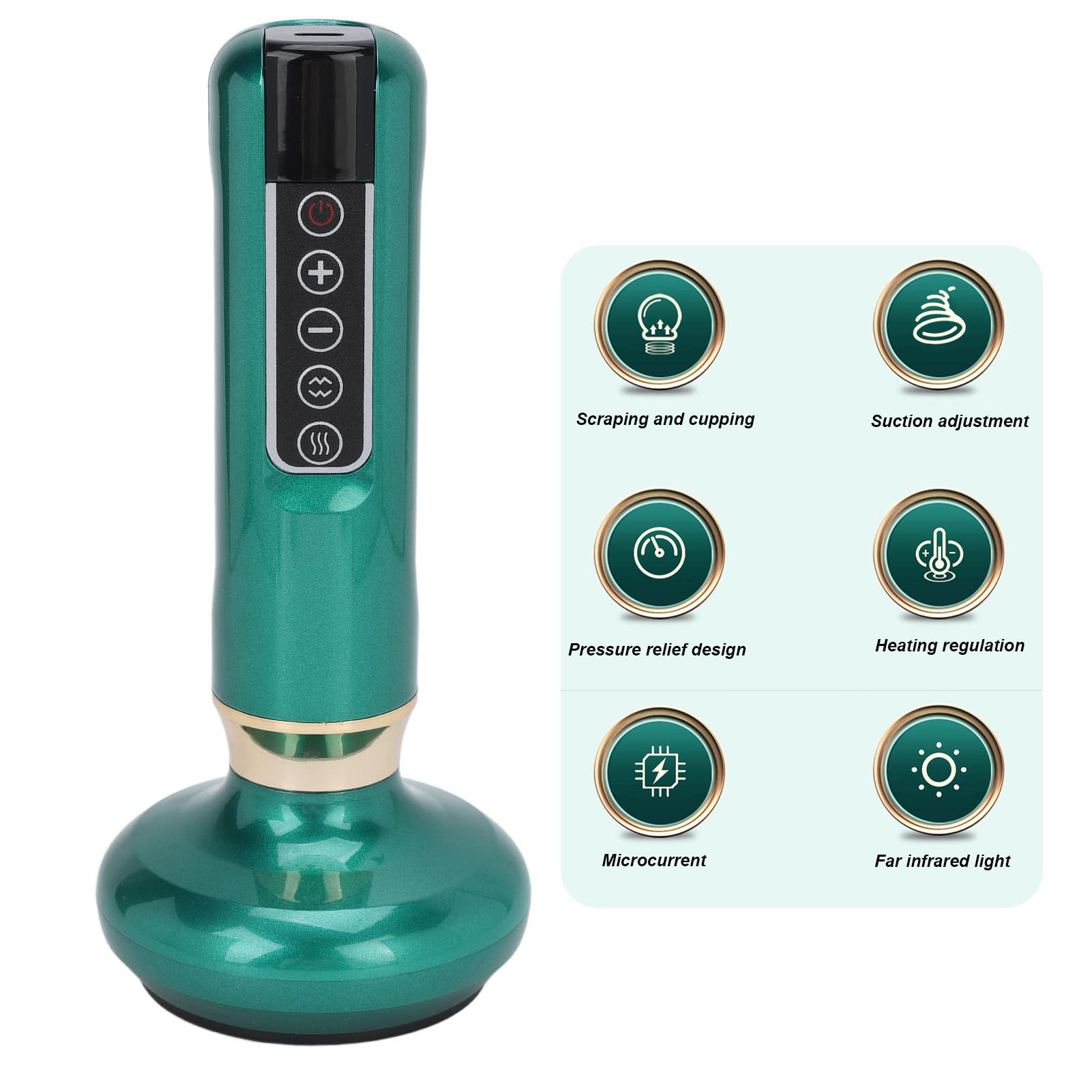 Electric Cupping Massager with Infrared Heating - Rechargeable Cupping Therapy Device for Full Body Muscle Relaxation & Pain Relief - Perfect for Home Spa, Post-Workout Recovery & Stress Relief
