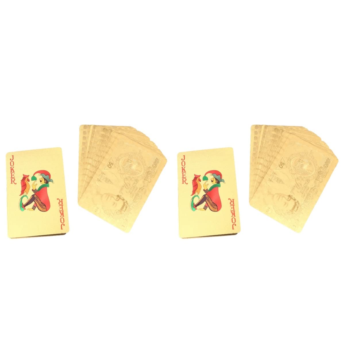 Premium Gold Foil Poker Playing Cards Set - 2 Decks of Luxury Casino Style Cards for Poker Nights, Magic Tricks & Collectors | TOYANDONA