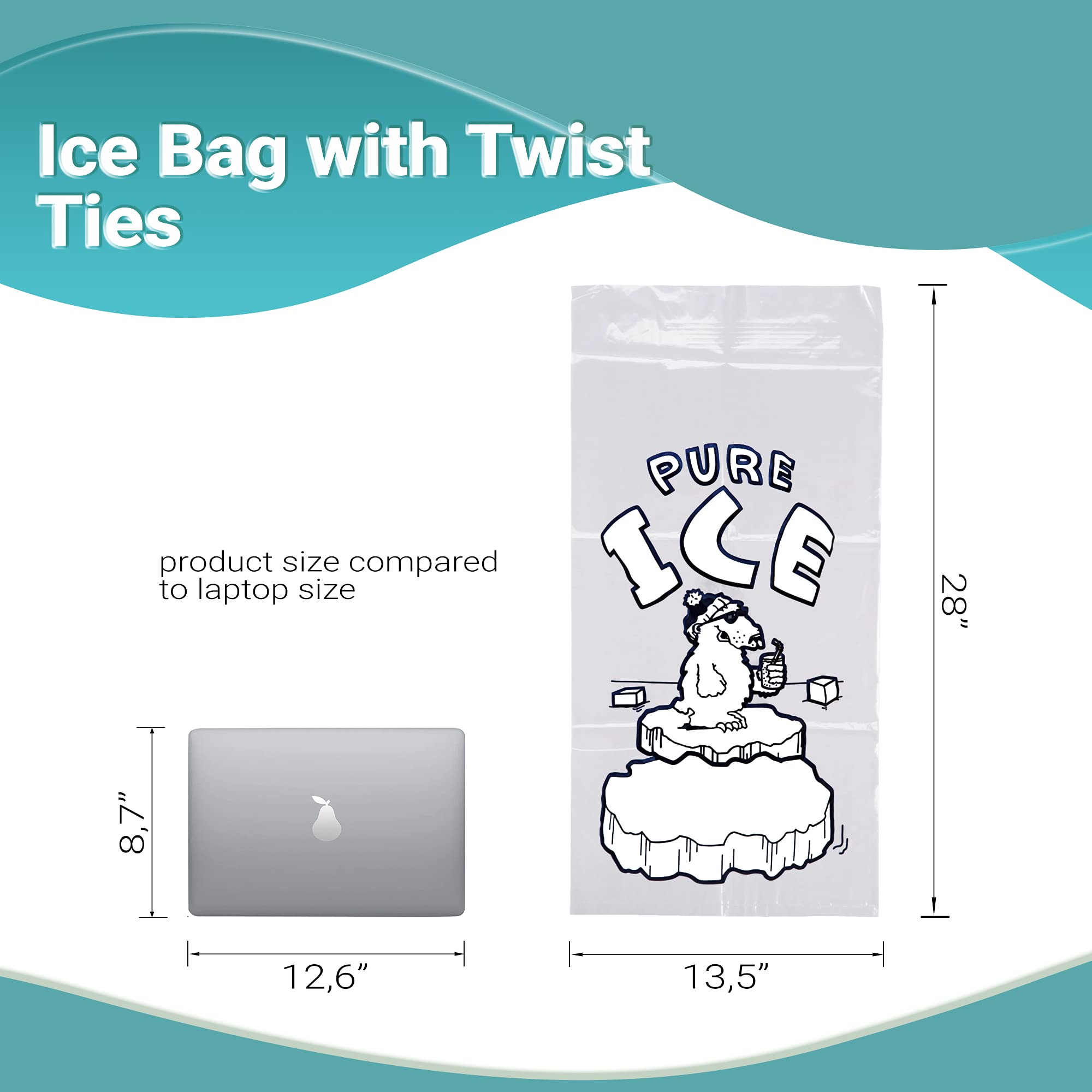 500 Wicketed Ice Bags 13.5