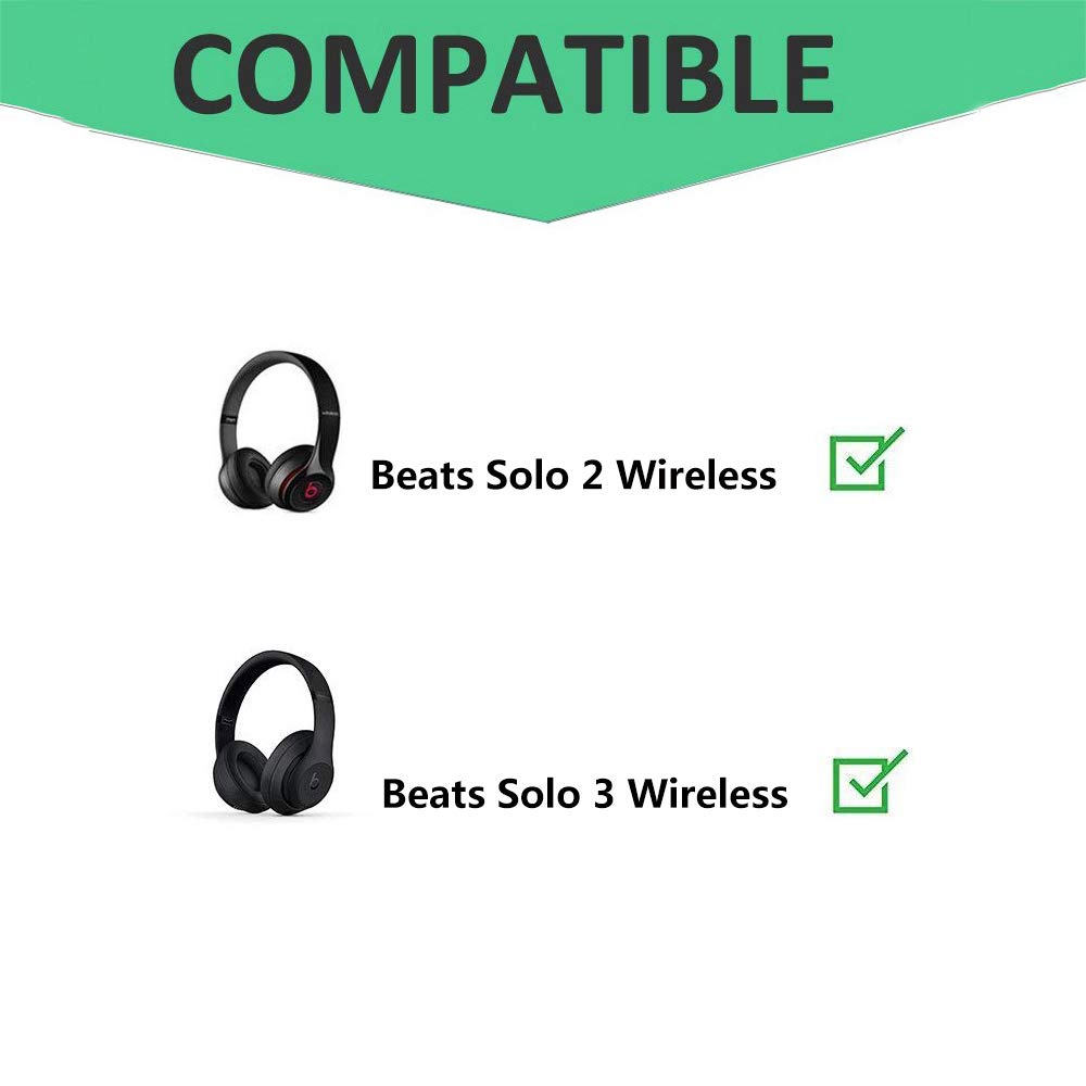 Replacement Ear Cushion Pads for Beats Solo 2 & Solo 3 Wireless Headphones - Soft Comfortable Purple Earpads - Perfect for Music, Gaming & Travel Accessories