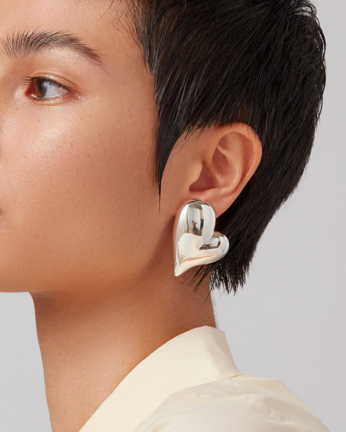 Trendy Heart Button Clip-On Earrings for Women - Fashion Jewelry for Parties, Weddings & Everyday Wear