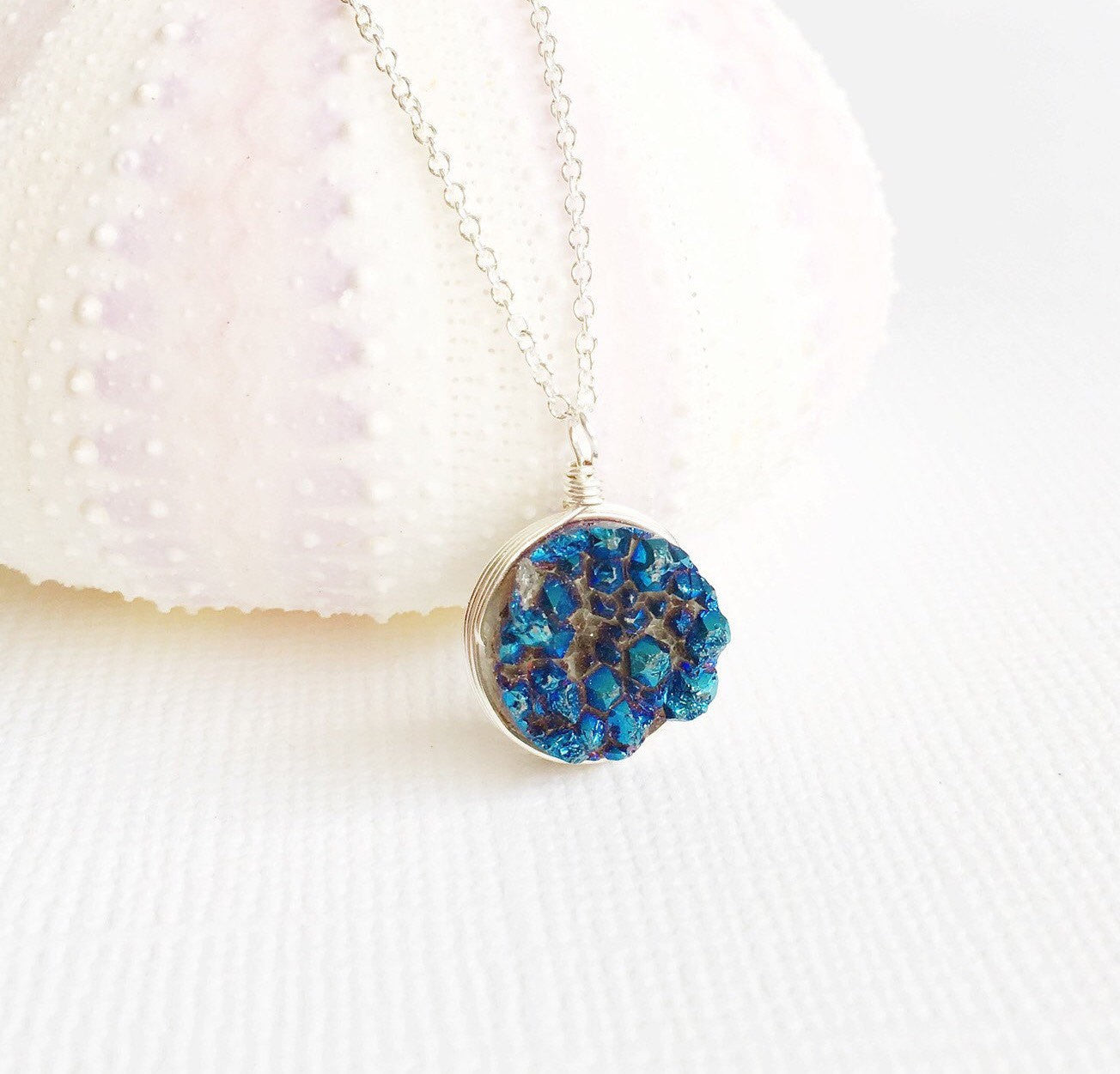 Grace Sapphire Blue Necklace (N123) - Elegant Jewelry for Women, Perfect for Weddings, Parties & Special Occasions